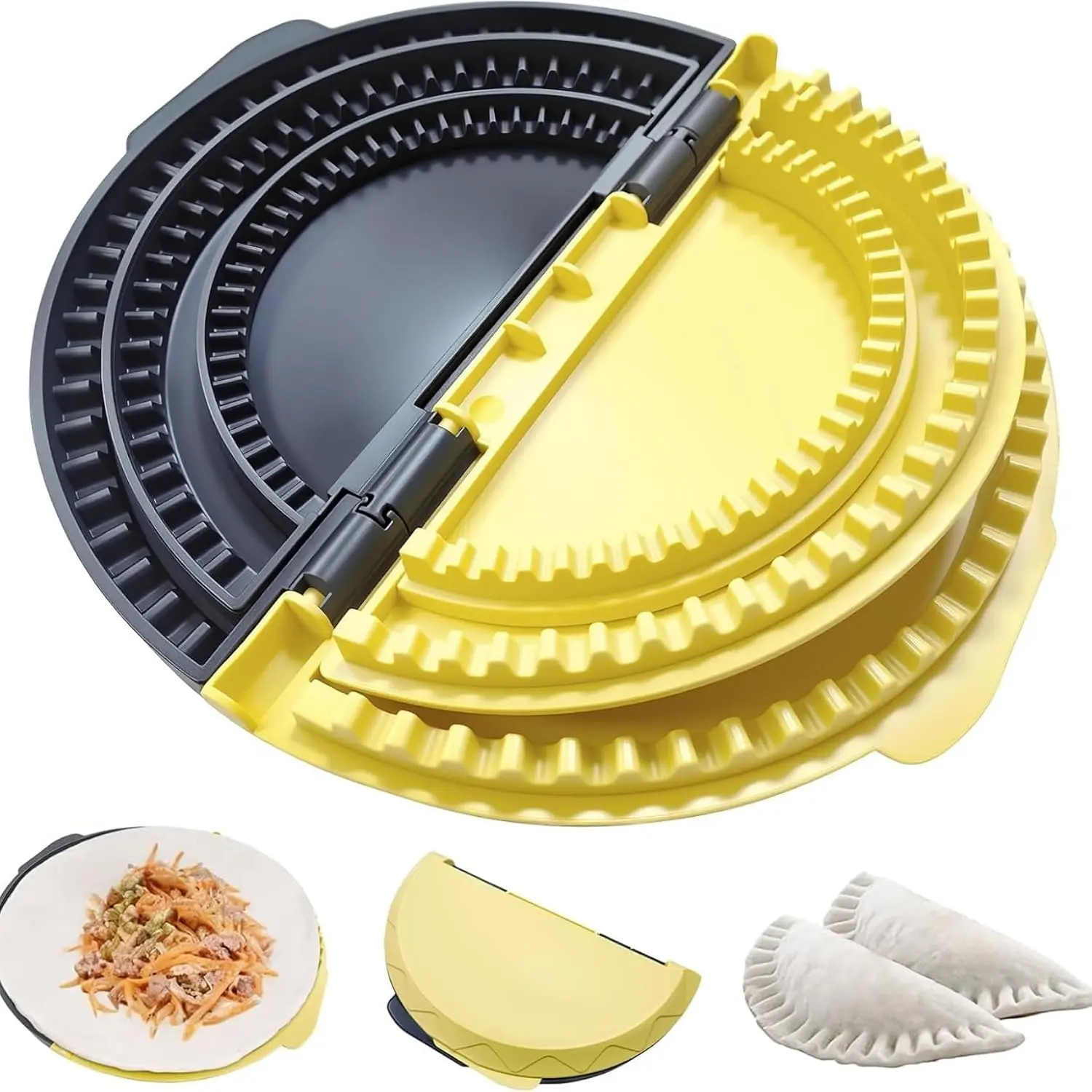 3-in-1 Tortilla Sealer Tacos Tortilla Crimper Maker Detachable 4-6-8 Inch Multi-Size Quesadilla Maker for Burritos, Pies, Tortillas, Dumplings, Sandwiches