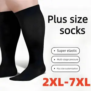 Plus-Size Compression Socks Extra Wide FitHigh-Elasticity Support Socks for Sports & Daily Wear Unisex