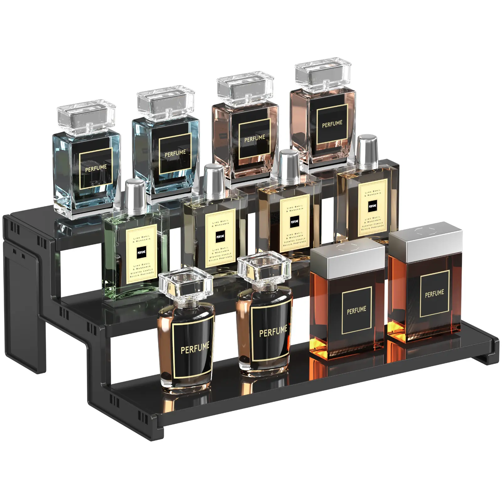 Live Only | Lifewit 12-inch 3-Tier Cologne Organizer Racks - Makeup Organizer for Men’s Colognes & Women’s Perfumes, Things for Rooms, Bathroom Counter & Bedroom Dresser Storage Holder
