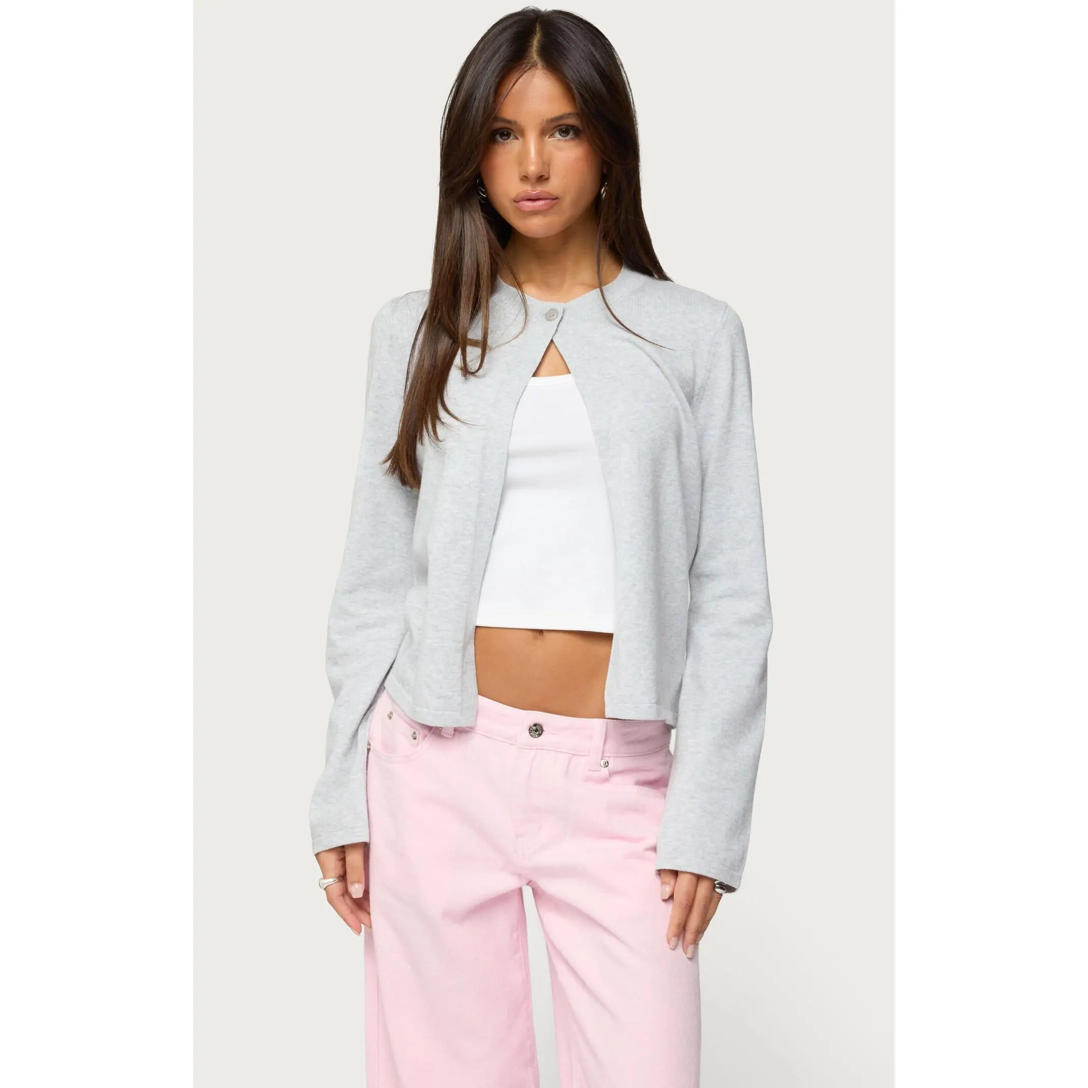 Edikted Women's Jenie Split Front Knit Cardigan