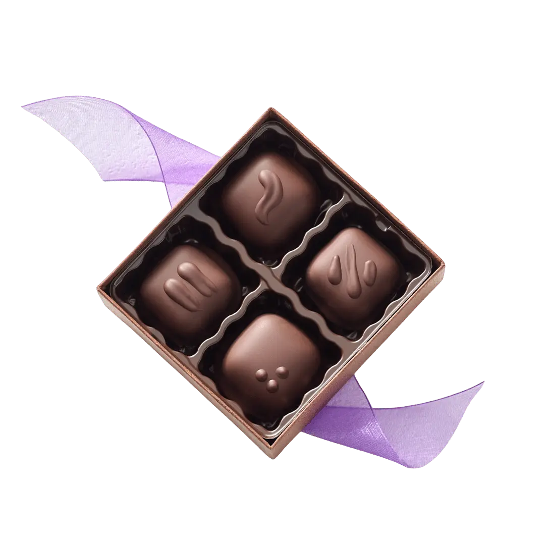 Sweet Vegan Chocolates 4-Piece Truffles Gift Box - Allergen-Free, Dairy-Free, Nut-Free, Soy-Free, Gluten-Free | Vegan Gourmet Chocolate Treats | Perfect for Gifting & Special Occasions Snack chocolate chocolate candy