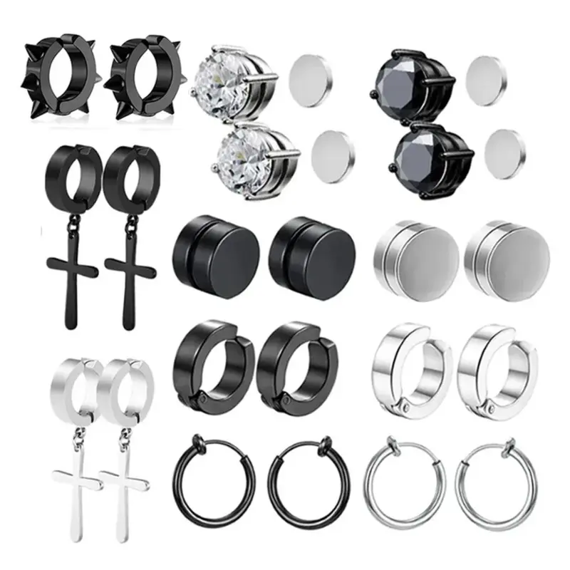 Magnetic Earrings Set, Modern Fashionable Earrings for Women & Girls, Casual Jewelry for Party, Daily Clothing Decor, Trendy All-match & Exquisite Jewelry for Birthday Gift