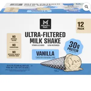 Ultra-Filtered Milk Shake Vanilla 11.5 fl oz 12 pk No Artificial Colors 30g Protein per Serving