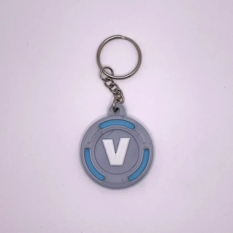 Fortnite V-Buck Keychain Gamer Accessory | Clip-On & Standard Options | Perfect Gift for Fortnight Fans