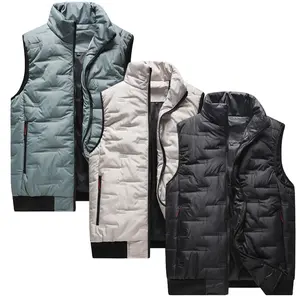 Stand Collar Windproof Warm Vest - Woven Fabric for Cold Weather Outings & Outdoor Activities - Comfortable and Versatile