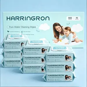 Baby Wipes10 Flip-Top Packs (800 Total) 99 Percent Water-Based (Sensitive Skin),Unscented, Alcohol-Free– Newborns to Toddlers (Girls & Boys)
