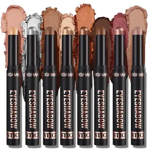 Eyeshadow Stick Set, 8 PCS Matte Professional Bright-Colored Contouring and Highlight Stick, Cream Waterproof Long Lasting High Pigmented Eye Shadow. (8, A1)