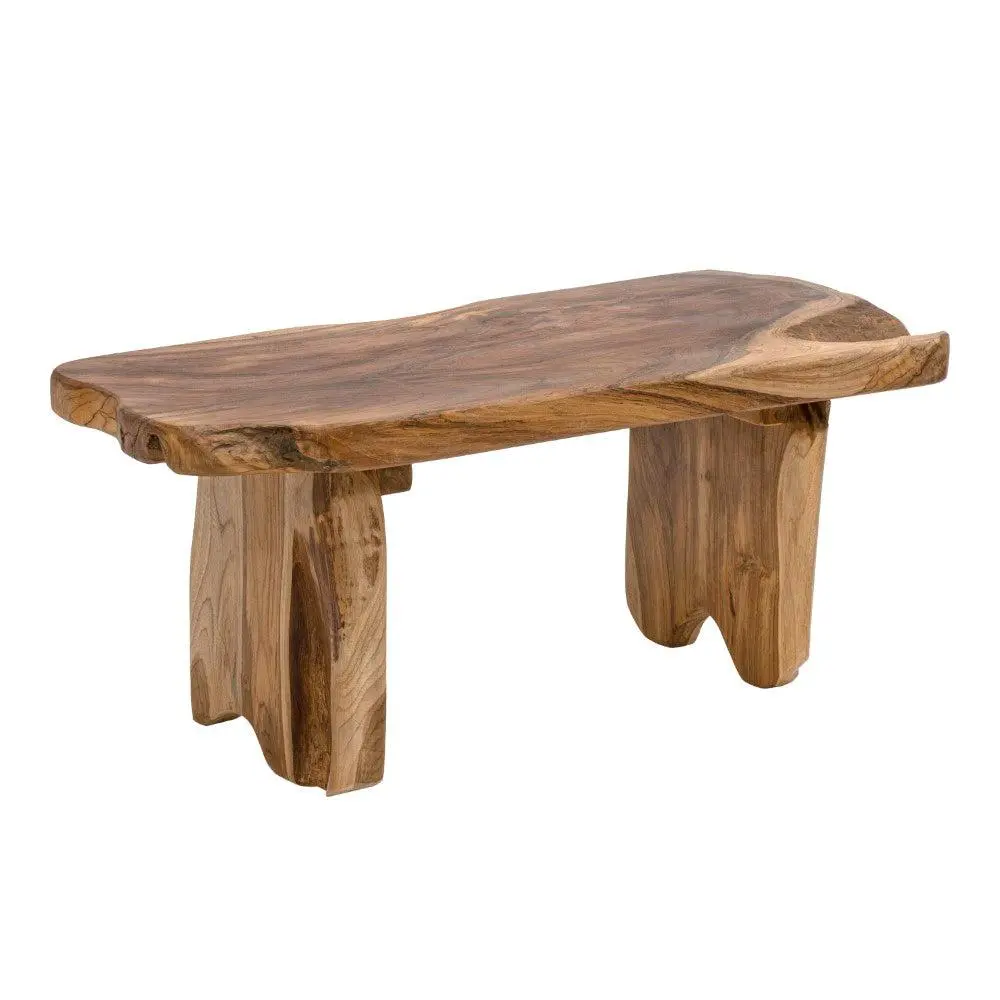 Stumpy Armless 35.4in Handcrafted Rustic Minimalist Live Edge Solid Teak Wood Indoor Entryway Bench Stumpy Armless 35.4in Handcrafted Rustic Minimalist Live Edge Solid Teak Wood Indoor Entryway Bench