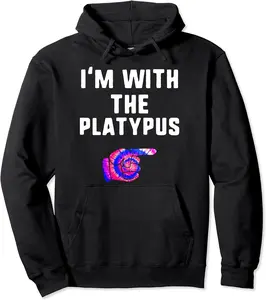 I'm With Platypus Tie Dye Halloween Matching Couple Costume Pullover Hoodie - Elizabethtej Shop 38B08HCQ2XNX