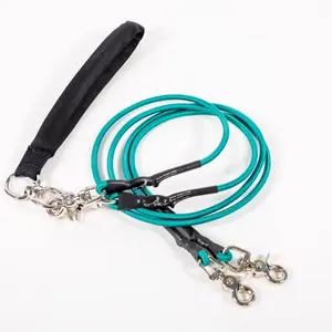 SMALL LEASH - No Tangle Double Walker Small Double Bungee Leash Detachable for Dogs Up to 20 Pounds USA Made