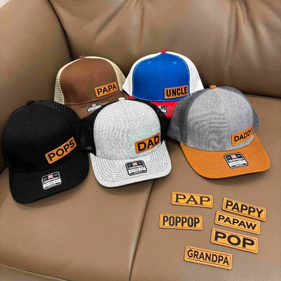 Nestoniyun Classic Mesh Trucker Snapback Dad Hat - Polyester Cotton Structured Cap with Sentimental Message for Fathers, Adjustable Size Breathable Cap