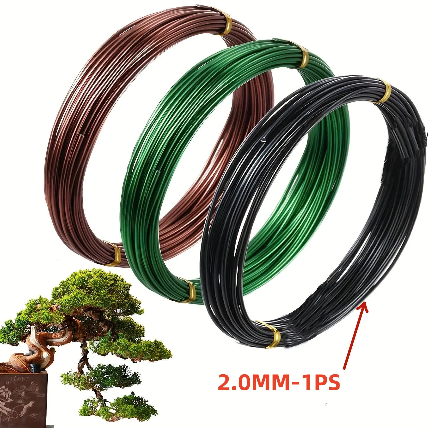 12 Gauge Anodized Aluminum Wire, Bendable Craft Wire, Flexible Wire, Metal Wire, Corrosion Resistant, Ideal for Bonsai, Sculpture, Jewelry Making, Welding