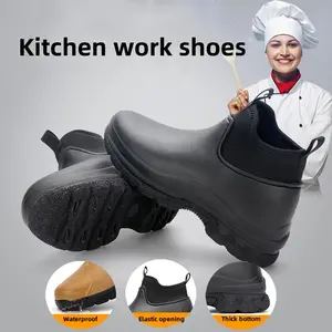 Men'S Rain Boots, Waterproof Rain Boots, Thick Soled Round Toe Short Tube PU Material, Soft And Comfortable Water Sole, Outdoor Camping Boy Footwear