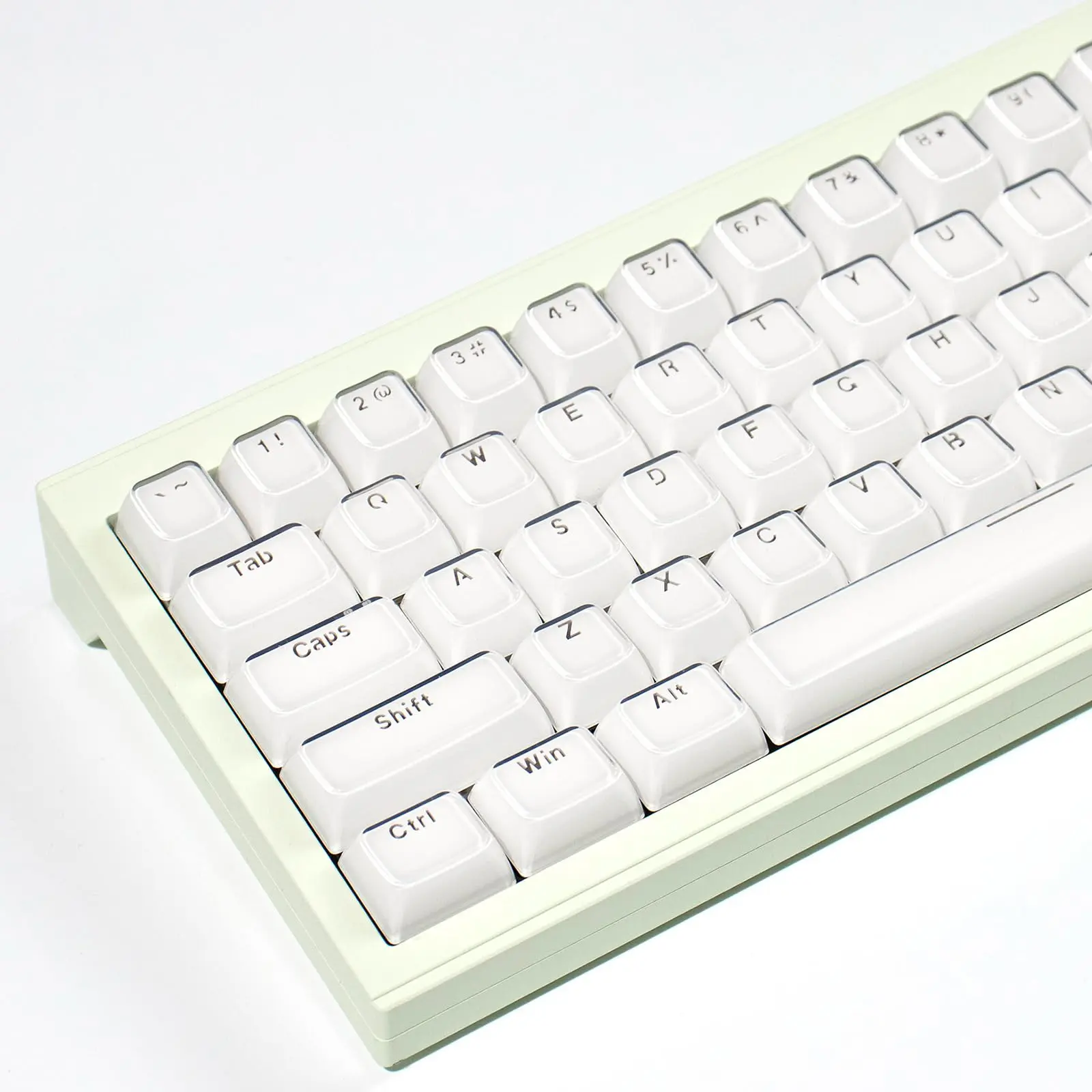 Crystal Jelly Keycaps, White Translucent Keycaps, 135 Keys OEM Profile Keycap Set, Cute Shine Through Keyboard Key Caps for 61/68/84/87/98/100 Cherry MX Keyboard Mechanical，White, Keys for Keyboard, Keyboard Accessories, Cat Keycaps