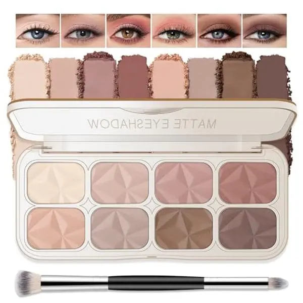 Noerrors Soft Mauve Neutral Naked Matte Eyeshadow Palette, Light Pink Nude Beige Taupe Brown Natural Eyeshadow for Older Women, Low Contrast Fresh Pastel Looks, Velvet Smooth Powder Eye Shadow Makeup