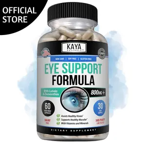 Kaya Naturals Eye Health Supplement - Lutein & Zeaxanthin - Supports Eye Strain, Dry Eyes, and Vision Health - Vitamin Supplement - 60 Count