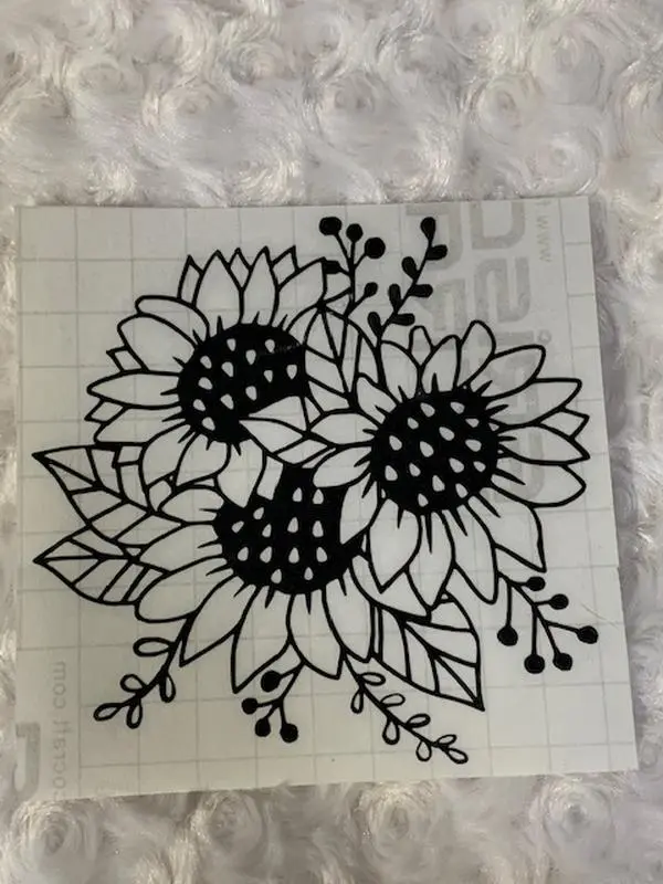 Triple Sunflower Vinyl Car Decal