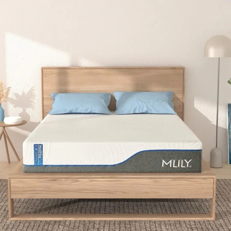 MLILY WellFlex Mattress - Sustainable BioBreeze Memory Foam & Organic Recycled Materials for Breathable Comfort - Eco-Friendly & Sustainable Construction