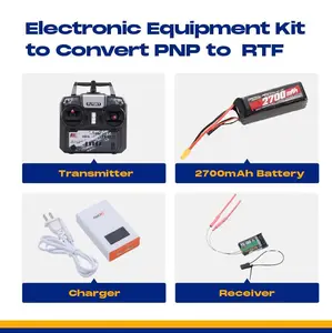 Electronic Equipment Kit to Convert PNP to RTF (2700mAh Battery with XT60 Plug、This kit is for 64mm Futura, 1500mm Cessna 182 ，64mm Rafale, 64m J-10, 64mm F/A-18 Hornet, 64mm F-16 V2，1700mmPA-18）