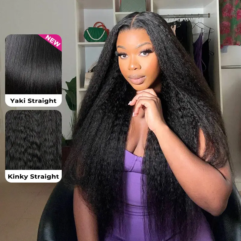 【Live Flashsale】ISEE HAIR Wear Go Kinky Straight Glueless Human Hair Wig 9x6 M-Cap Pre Bleached Tiny Knots & Pre-Cut HD Lace Wig & Pre-Plucked Hairline Beginners Friendly Vacation Hair #SummerWins #DealsForYouDays