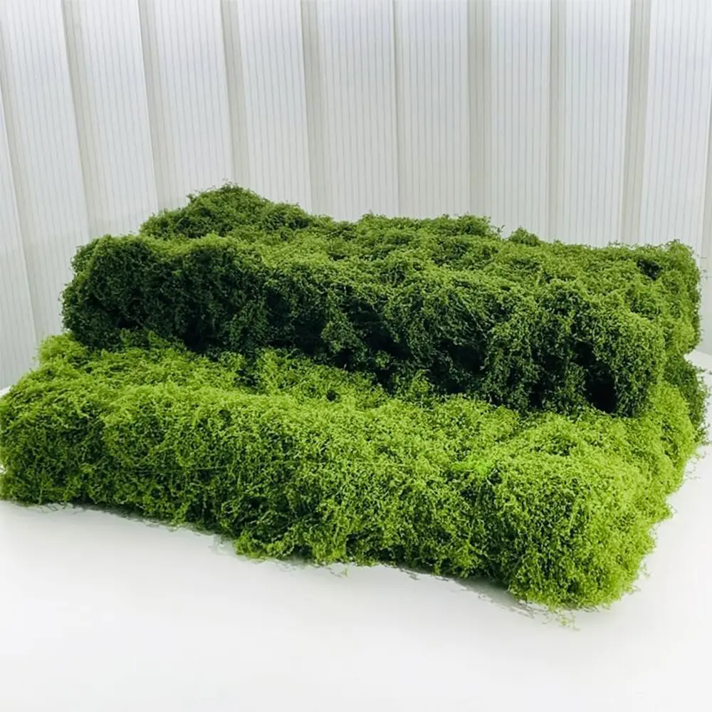 Decorative 1-Piece Nylon Fabric Moss Mat (19.7×39.37in) - Eco-Friendly Natural Look Home Decor, Landscape Greenery Accent for Wall/Table, Indoor Balcony