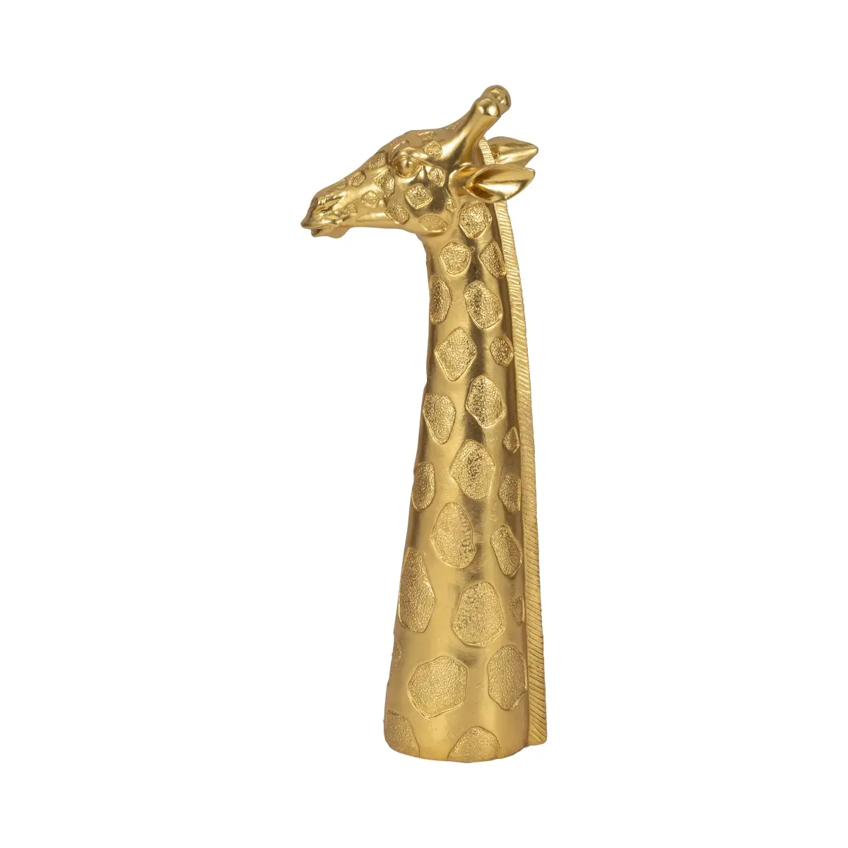Sagebrook Home 16 in. Gold Giraffe Head Tabletop Decor - Artificial Resin Collectible Decorative Accent Gold Sculpture Statue for Room Decor, Artificial Resin Statues, Collectible Statues
