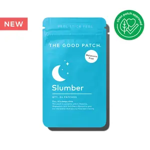 The Good Patch Slumber - Plant-Powered Wearable Wellness Patch with L-Theanine, Magnesium & Tart Cherry Extract for Sleep Aid & Endurance Support