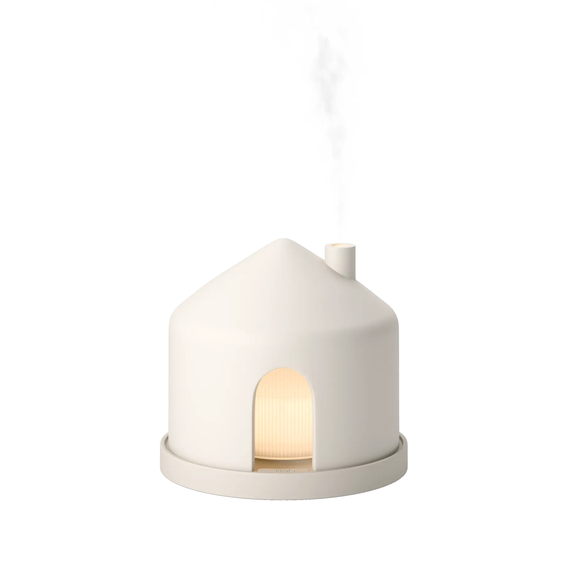 Umbra Casita Luminous Fragrance Aroma Humidifier - 150mL Minimalist Compact Aromatherapy Essential Diffuser, Durable Materials, Integrated Lighting, Hidden Storage, Auto-Shutoff, USB-C Power, At-Home Routine Spa Use, Calm Relaxing Scented Oil Diffuser
