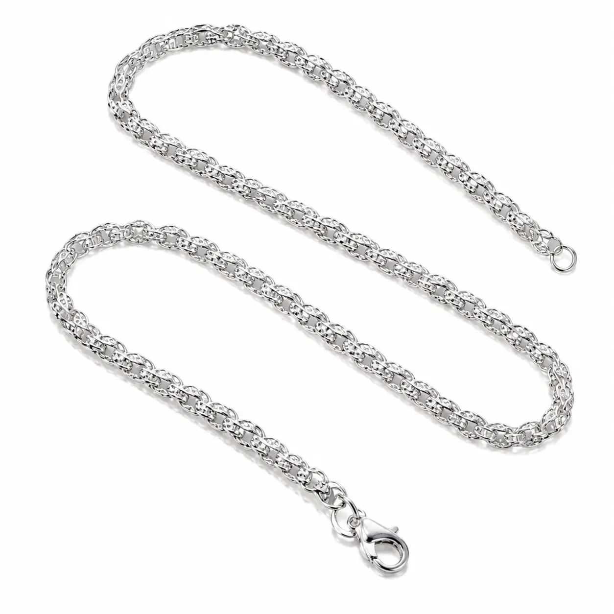 Unisex Silver-Plated Copper Hollow Carving Chain & Link Faucet Necklace (5cm Pendant, 20-24in) - Retro Look Fashion Accessory for Party, Wedding, Everyday Wear, Elegant Gift, Unisex Fit