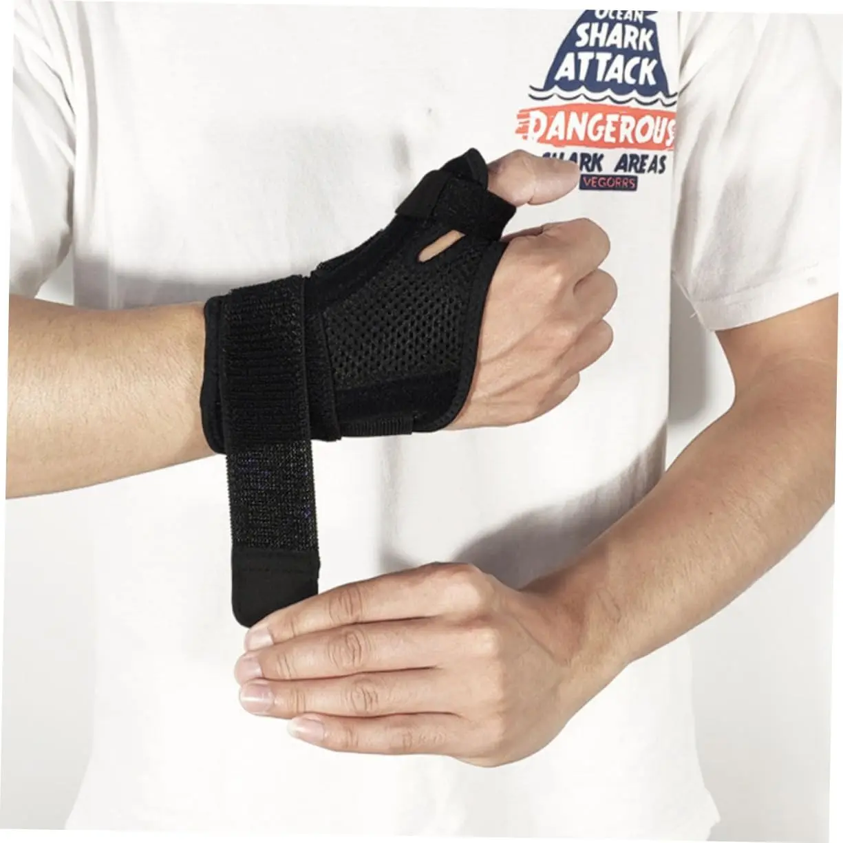 Thumb Support Brace and Wrist Wraps 1pcs, Steel Plate Stabilizer for Sprain Protection, Arthritis Thumb Splint for Basketball, Fitness, and Joint Relief