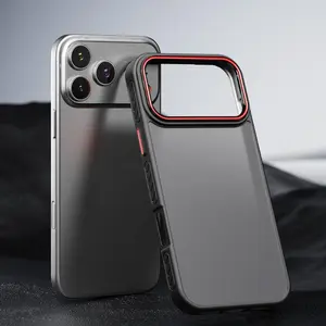 Anti-Fall Case for iPhone 17/17 Air/17 Pro/17 Pro Max, Skin-feel Slim Frosted Case Translucent Anti-Fingerprint Case Support Wireless Charging Cover,Compatible with iPhone 11 12 13 14 15 16 17Pro Max