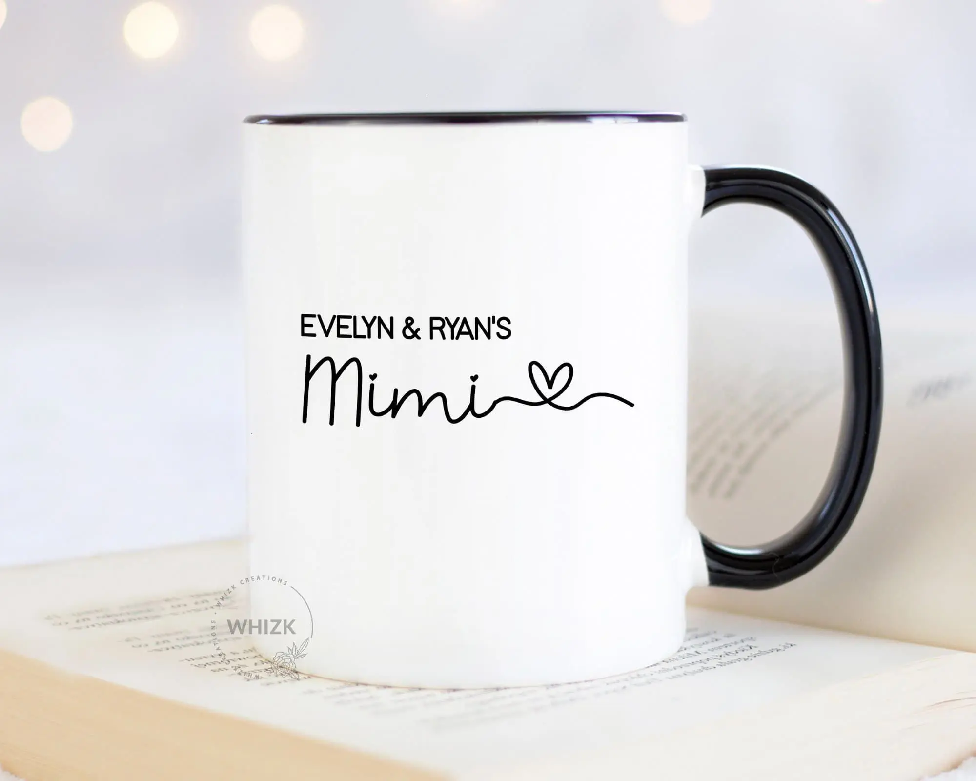 Personalized Mimi Coffee Mug, Custom Grandson Granddaughter Gift, Mimi Birthday Christmas Cup