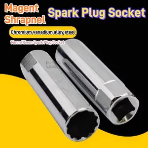 Universal Magnetic Spark Plug Socket Wrench Set for Car Repair, 14/16mm Installation & Replacement Tool Kit, Automotive Maintenance Accessories