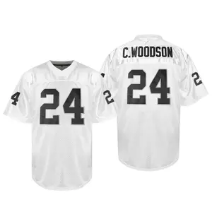 Men's Football Jersey #24 V-neck Short Sleeve Breathable Mesh Fabric Black & White Sports Top for Football Lovers