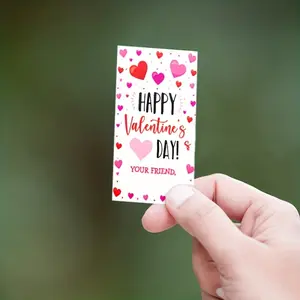 20 Heart-Shaped Valentine's Day Tags, Romantic Gift Labels, Perfect for Valentine's Day Presents, Cute and Adorable Design