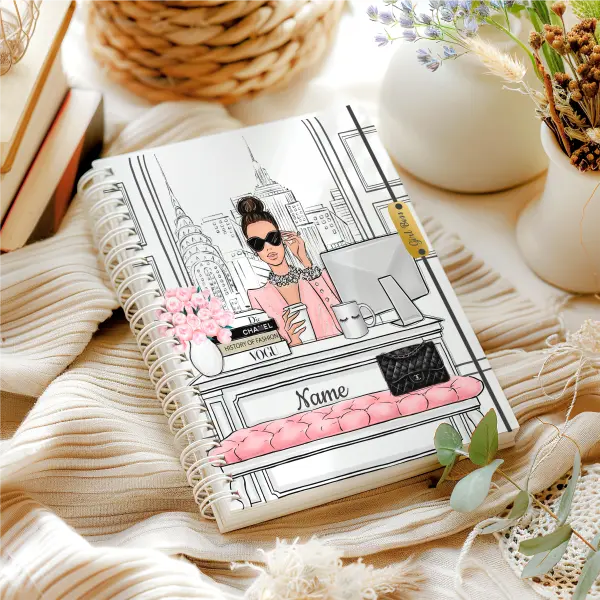 Buy Sunshine Store Hardcover Personalized Spiral Notebook - Custom Stationery, Decorative Journal, Lined Pages, Girl Boss Gift, Bullet Journal Supplies
