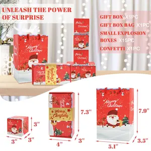 BlackFriday Surprise Gift Box Explosion for Money, Unique Folding Bouncing Red Envelope Gift Box with Confetti, Cash Explosion Luxury for Birthday Anniversary Valentine Proposal