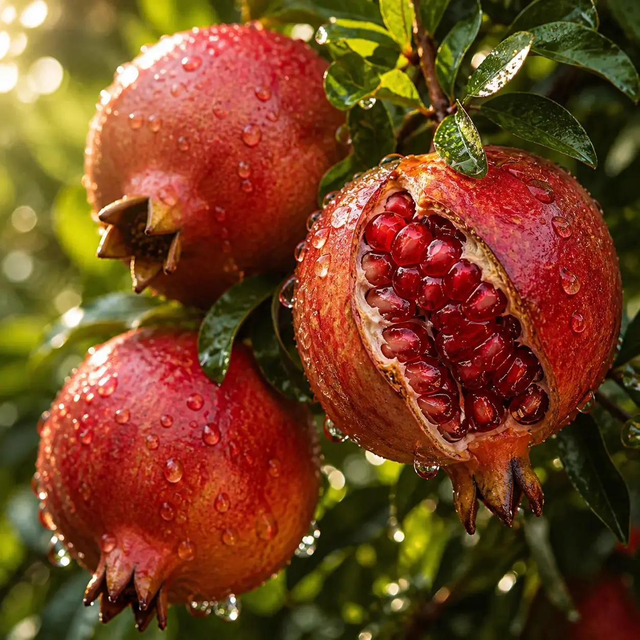Premium Pomegranate Seeds (100 pcs) - Juicy Sweet Fruit Tree Seeds, Beginner-Friendly, Full Sun Tolerant, Adds Visual & Edible Value for Backyard Beds, Easy to Grow Garden Supplies