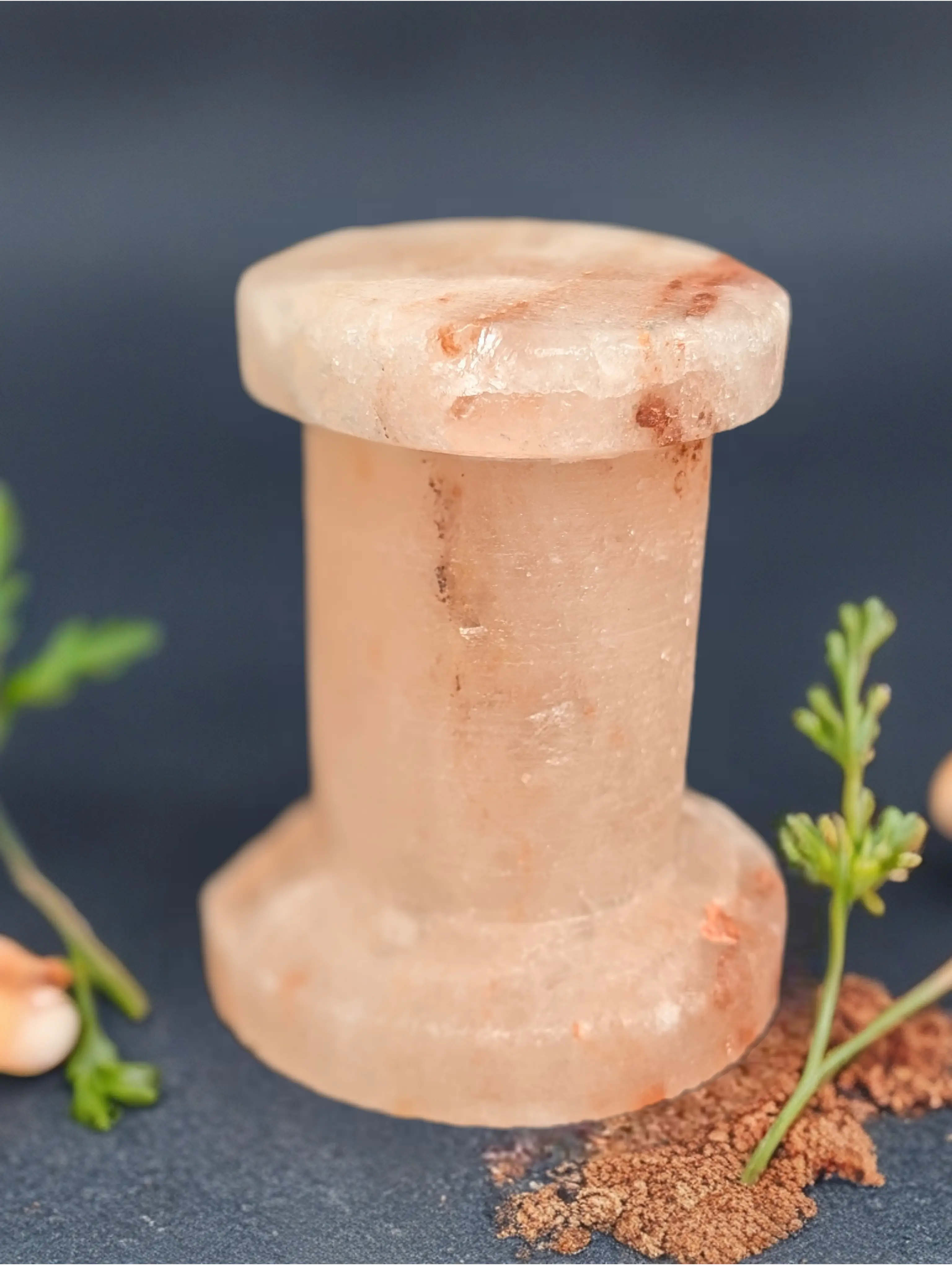 CEJ Images Dead Sea Salt (Detox Dumbbell) Healing Stones for Energy Work & Wellness High Mineral Content Negative Ions for Lymphatic Movement 3x1x2 inches