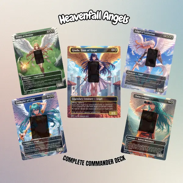 Heavenfall Angels | Full 100-Card Commander EDH Proxy Deck + Tokens