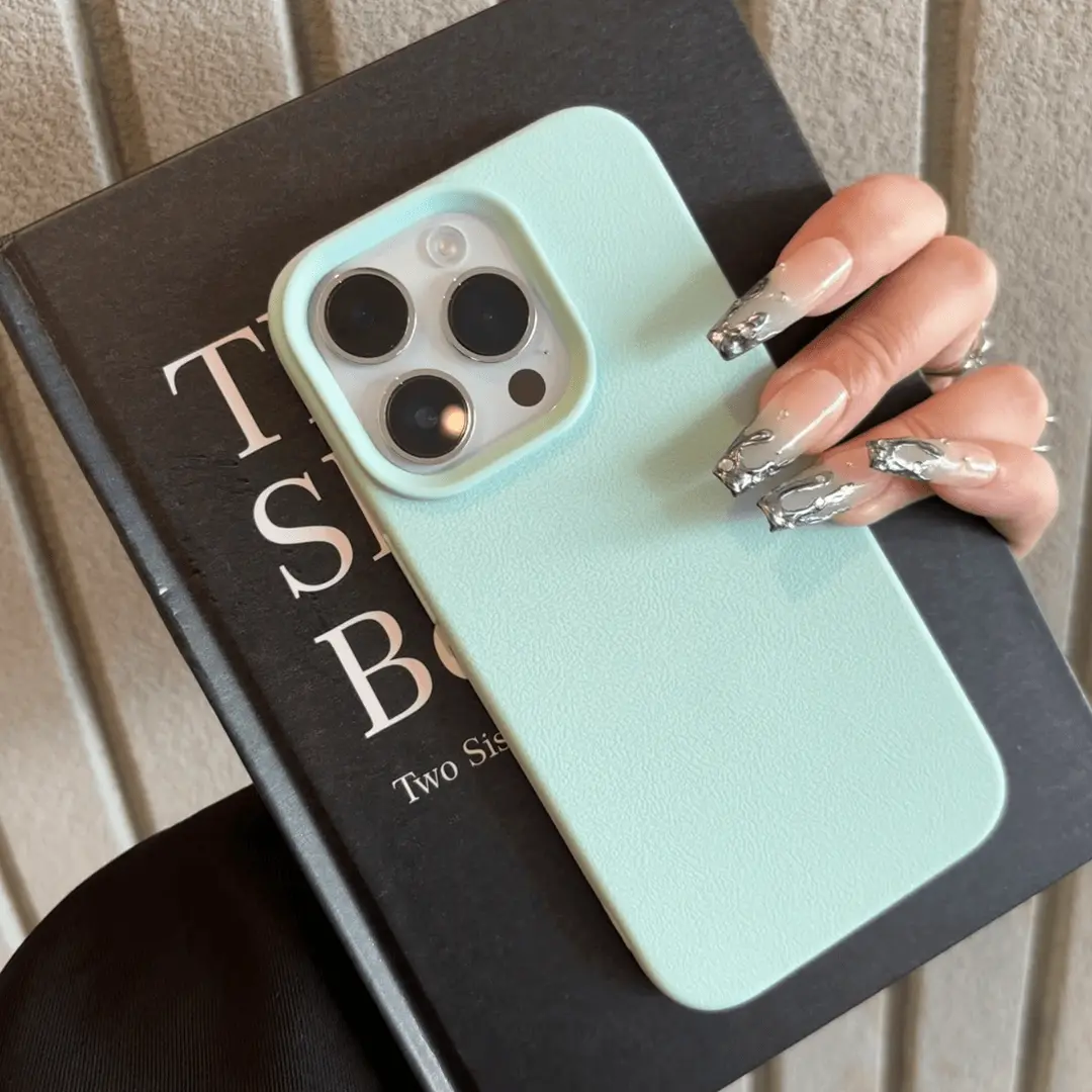 Solid color leather texture mobile phone case, high-end anti-fall simple soft case, suitable for iPhone 17Promax 16pro/14Pro/14plus/13Promax/12/11/X/Xs, men's and women's tpu case