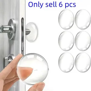 6-Piece Anti-Vibration Door Stopper Set, Self-Adhesive Wall Protector, Reusable Door Stoppers for Home Office Mall Use