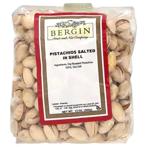 Bergin Fruit and Nut Company Pistachios Salted in Shell, 12 oz (340 g)