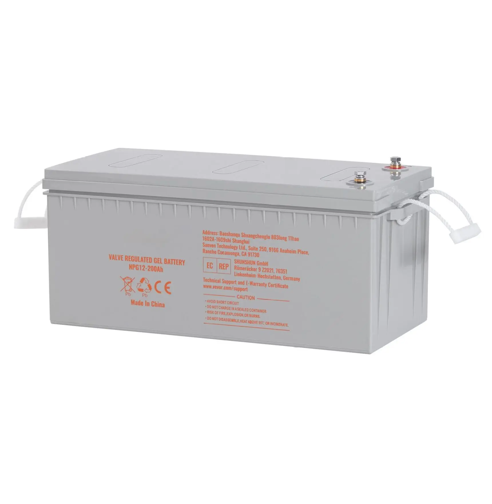12V 200Ah Marine Battery, AGM Deep Cycle, RV Solar UPS - 1400A, Long Lasting, Rechargeable Battery for Boat, Off-Grid, and Backup Power Default