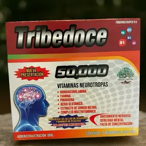 Tribedoce 50,000 Antioxidants Supplement - Neurotropic Vitamins with Hidroxicobalamin, Tiamin, Pyridoxine & More - 10 Microbottles of 15ml