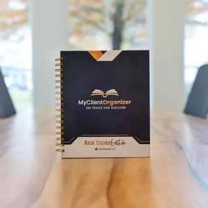 MyClientOrganizer Real Estate Edition Hard Cover Organizer for 40 Buyers & 40 Listings with Easy-to-Use Design and Compact Size