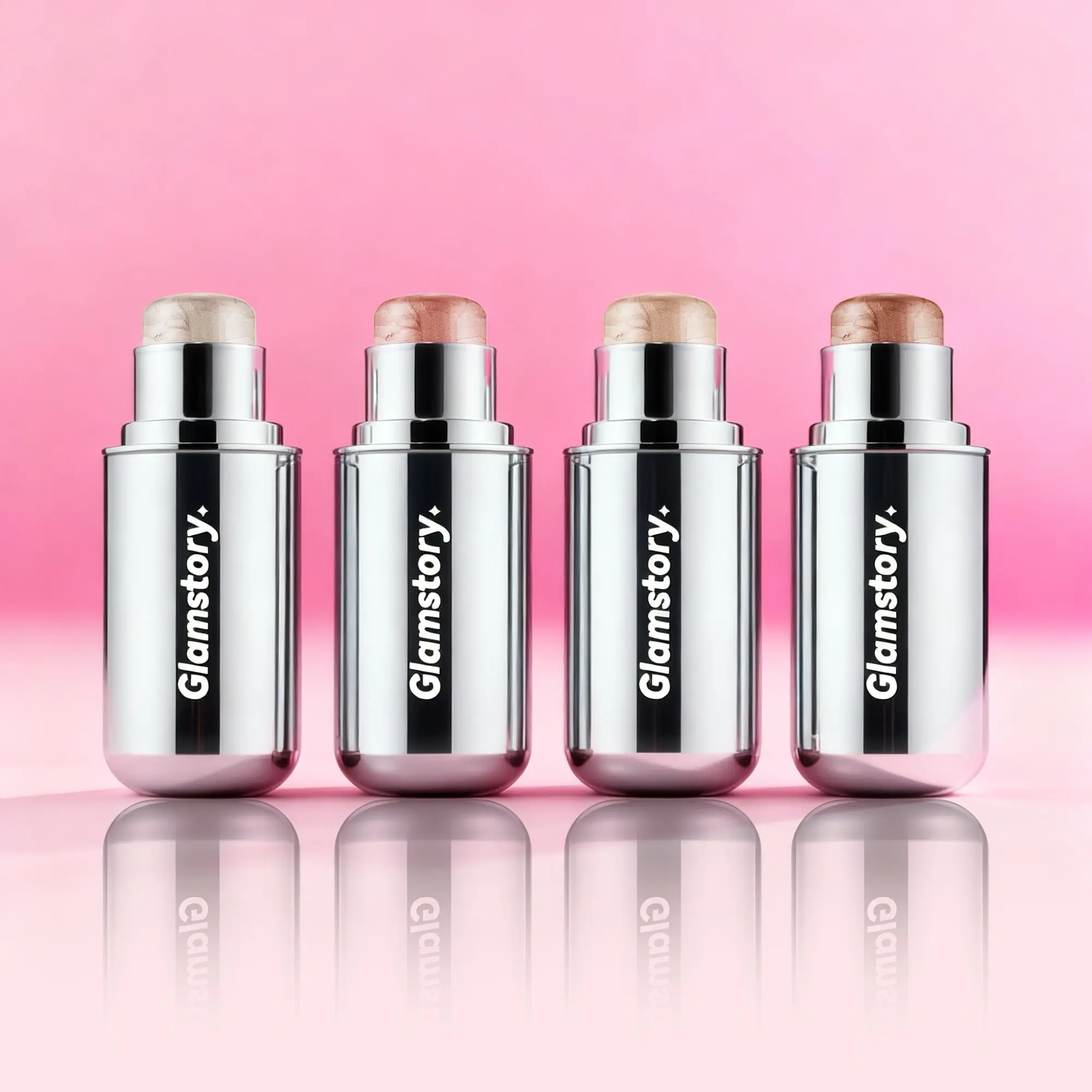 glamstory Poptide Halo Highlighter Stick, Hydrating Cream Formula with Peptides for a Radiant Glow, Long-Lasting Vegan Makeup for All Skin Tones