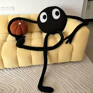 Cute Coal Ball Plush Toy Huggable Soft Stuffed Animal, Perfect for Cushions, Sofa Decorations, Car Interior, Bedroom Ornaments, Halloween & Christmas Gifts