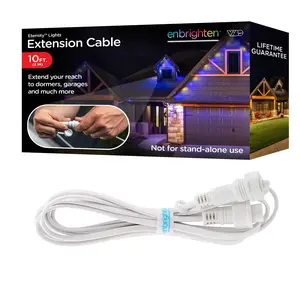 Enbrighten VIBE WiFi Eternity Eave Lights Extension Cable, 10ft. White