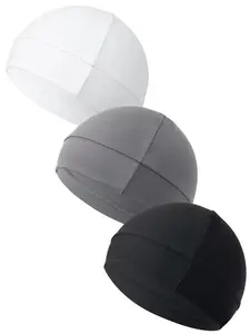 Unisex Plain Color Multifunctional Skull Caps 2025 Summer Sportive Beanie Fitted Hat for Men Women Stretchy Helmet Liner Biking Accessory Back To School Birthday Outfit Machine Washable Polyamide, Lightweight Breathable